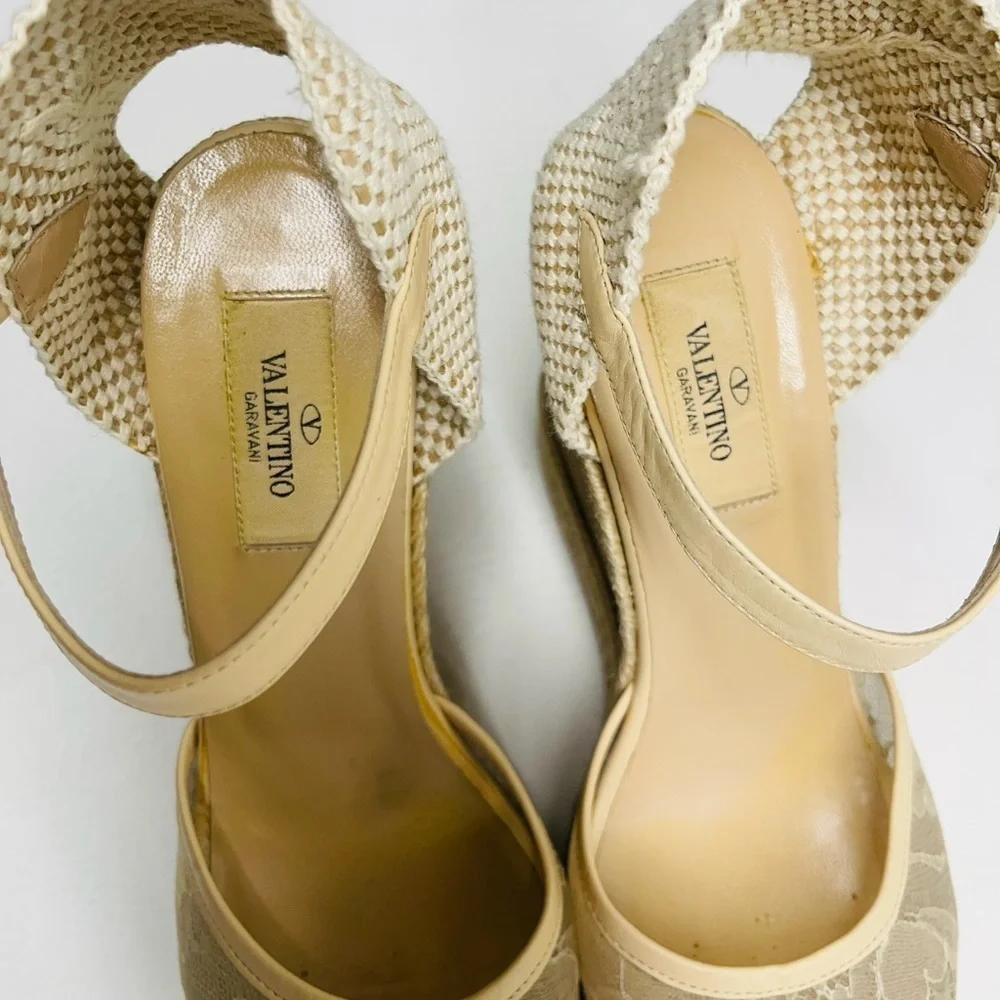 Valentino Lace Platform Wedges size 40/ 9